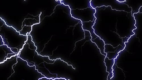 Dynamic Electric Lightning Bolt Strikes Animation