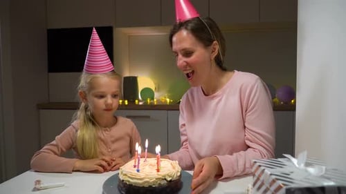 Mother and Child Celebrate Birthday Together