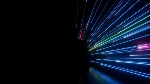Futuristic Glowing Light Trails Reveal Transition Background