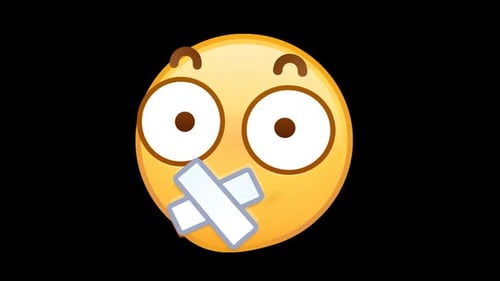 Silence animated emoji