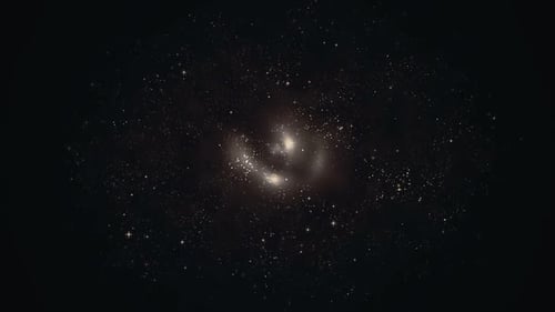 Yellow Glittering Particles Motion Background Loop