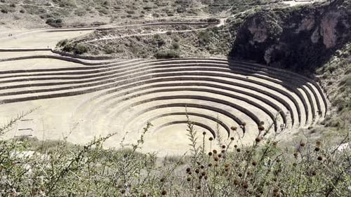 Historic terraced farming marvel in Moray, Peru