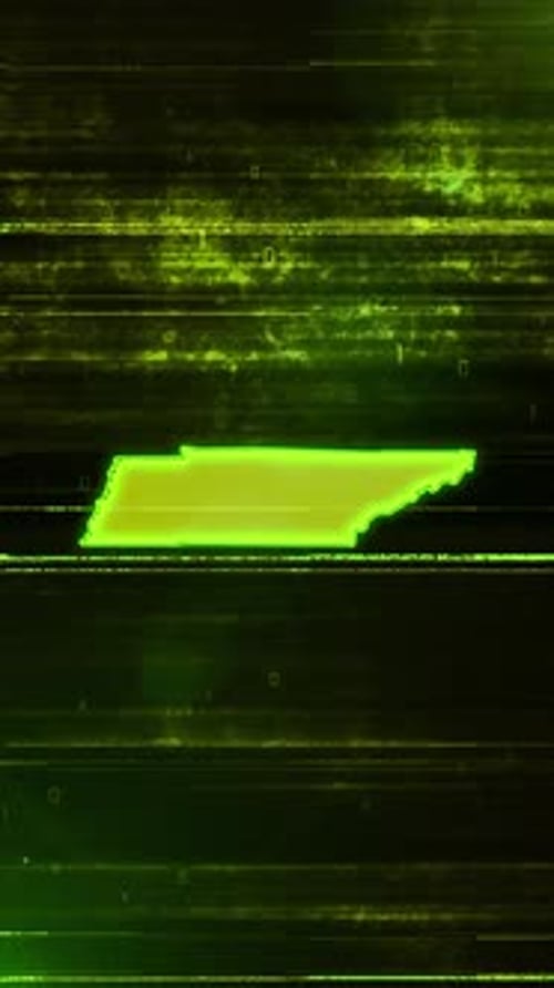 Carte numérique futuriste des problèmes de l'État du Tennessee - Vidéo verticale