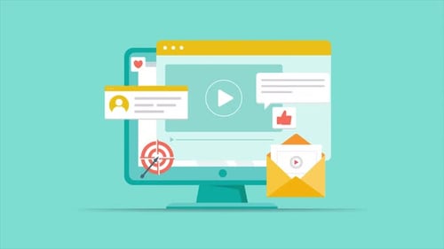 Flat Design Animation of Digital Marketing and Online Communication
