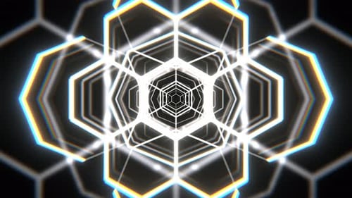 Schwarze und weiße geometrische Formen, blinkender Festivallicht-Strobe-Hintergrund, VJ Loop in 4K