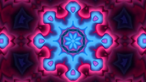 Vibrant Abstract Kaleidoscope Pattern Morphing Loop Background