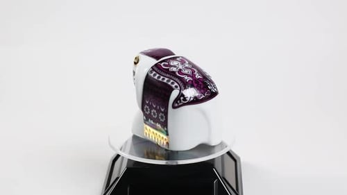 Ceramic Elephant Figurine Rotating Display