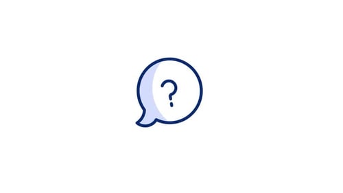 Animated Question Mark Speech Bubble Icon Reveal