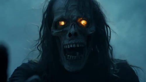 Scary Evil Clown Against Horror Background