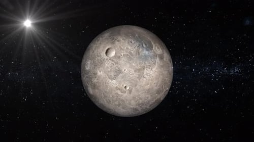 Realistic Rotating Planet in Space with Distant Star