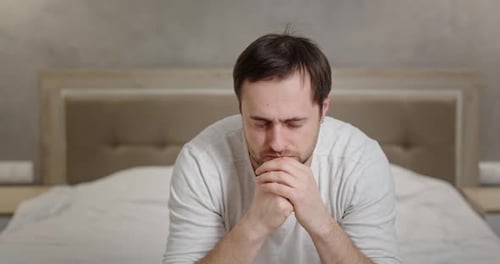 A Man in a Depressed State is Going Through a Difficult Period in Life is Depressed Apathy Despair