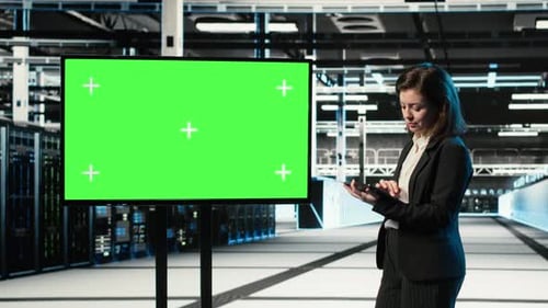 Mockup Monitor Used By Data Center Admin Configuring Rigs Using AR Control Panel