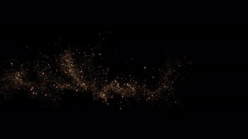 Golden Fairy Glitter Shining Dust Particles Transitions Particles and Sparkles Christmas Gold