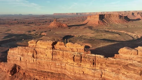 Aerial shot of the amazing rock formations in southern Utah.