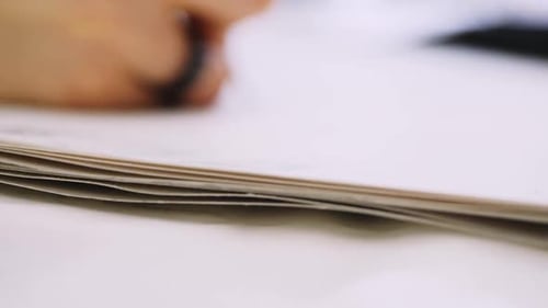 Hand Sketching With Pencil On Paper