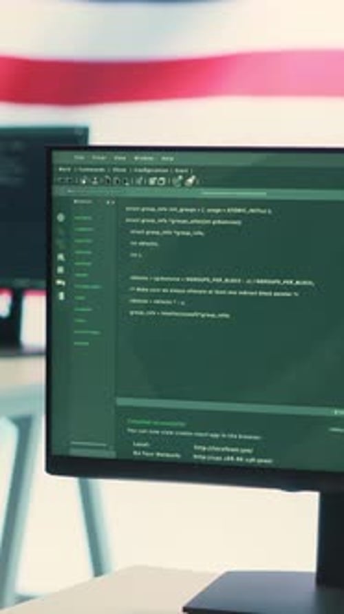 Close Up of a Computer Monitor with Code