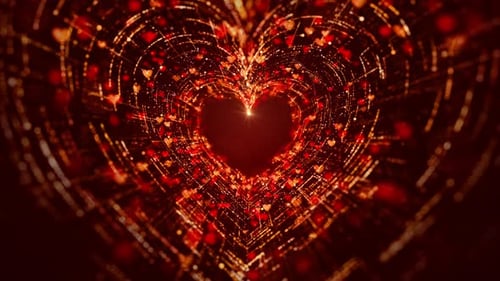 Red Heart Shaped Tunnel Valentines Day 01471