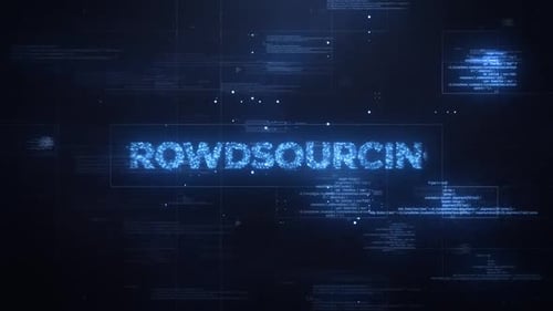 Crowdsourcing Word On Dynamic Technology Background