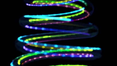 Colorful Neon Light Spiral Background Animation
