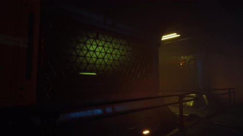 Empty Corridor with Reflective Wall