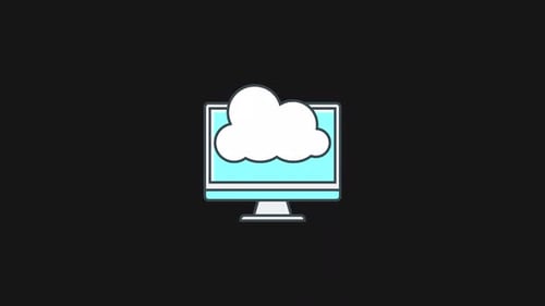 Animation alpha transparente sur le cloud computing