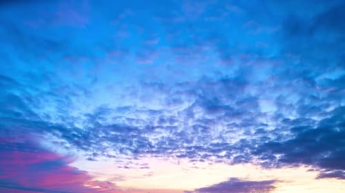Time Lapse of Vibrant Clouds at Sunset