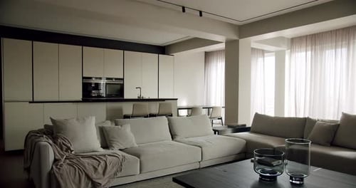 Bright home interior with modern design