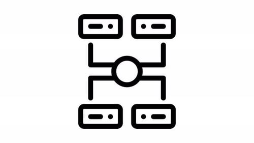 big data line icon animation