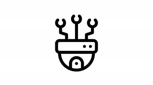 cctv line icon animation