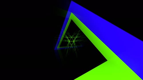 Purple And Lime Triangular Spiral Line Background Vj Loop In 4K