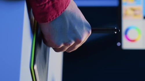 Photo Editor Using Stylus on Tablet Device