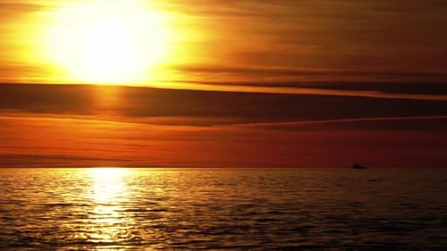 Beautiful Sunset Over the Sea