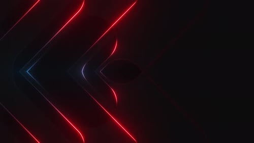 Geometric Neon Glowing Lines Tunnel Animation