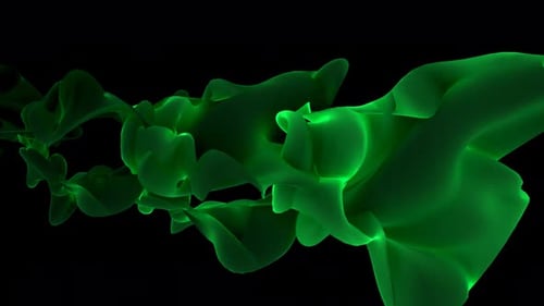 Abstract Green Color Fluid Motion Animated