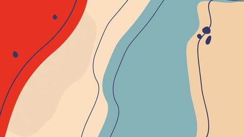 Geometric Simple Red And Blue Background