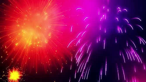 Vibrant Colorful Fireworks Display for Festive Celebrations