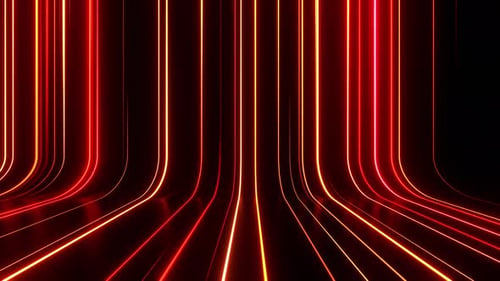 Fallende Neonlinien, hellrot, für Szene oder Show-Hintergrund, VJ Loop