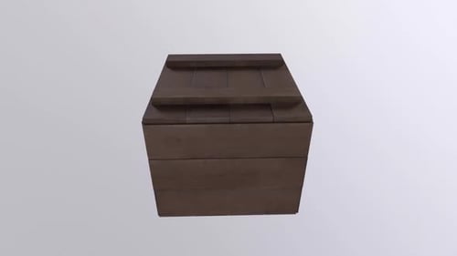 Animated 3D Wooden Crate Rotating Loop