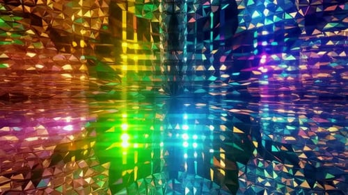 Bunte geometrische Kristallspiegelreflexion Vj Loop