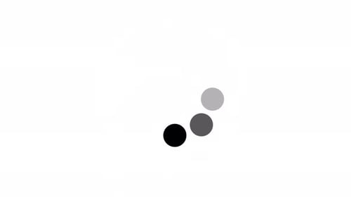 3 dot loading animation of rotating motion graphic alpha channel loop video design