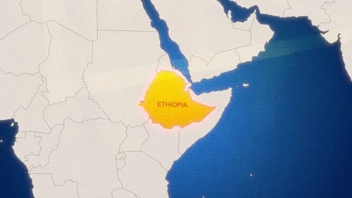 Country Highlight and Name Reveal on Map Animation