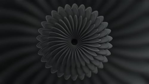 Une fleur formant une boucle dans l'abstraction