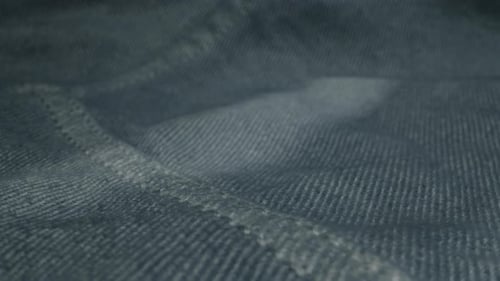 Blue Denim Fabric Close Up Macro Texture