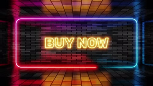 Neonschild jetzt im Sprechblasenrahmen auf Backsteinmauerhintergrund 3D-Render kaufen. Lichtbanner