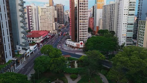 Curitiba Japan Square Late Afternoon Urban Park Curitiba