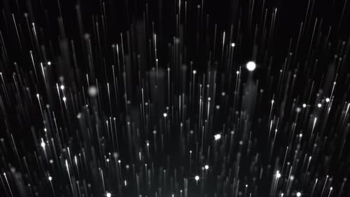 Rising White Particle Trails Abstract Loop Background