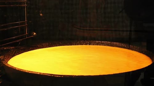 Golden Cake Baking Deliciously in Oven