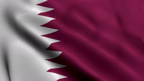 Realistic Waving Qatar National Flag Loop