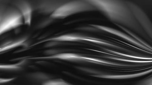 Elegant Black and White Fluid Abstract Flowing Background Loop