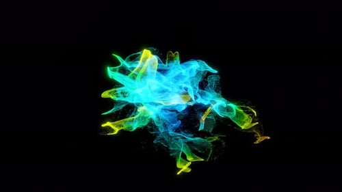 Clouds of Coloured Particles Whirling Around